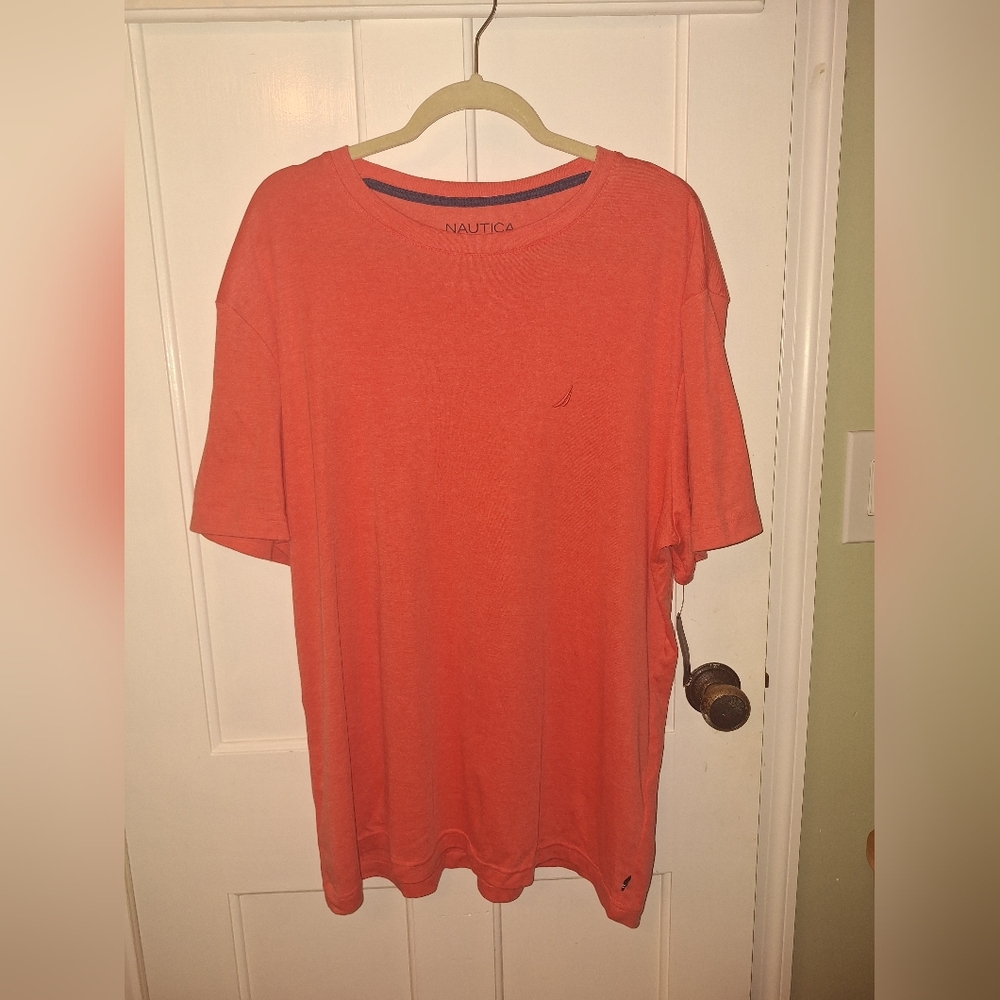 Nautica Men's Orange Short Sleeve Tee